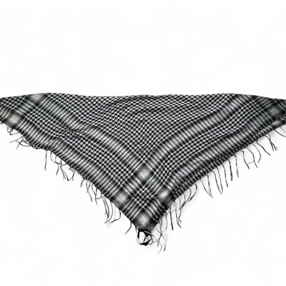 Black and white checkered scarf shemagh keffiyeh